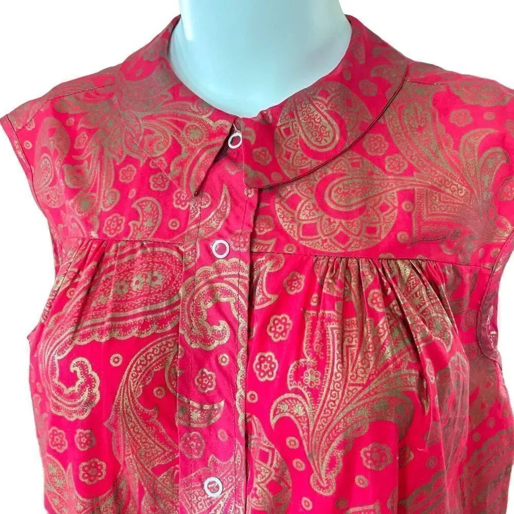 Vintage Sleeveless Button Front Shift Dress - Picture 2 of 6